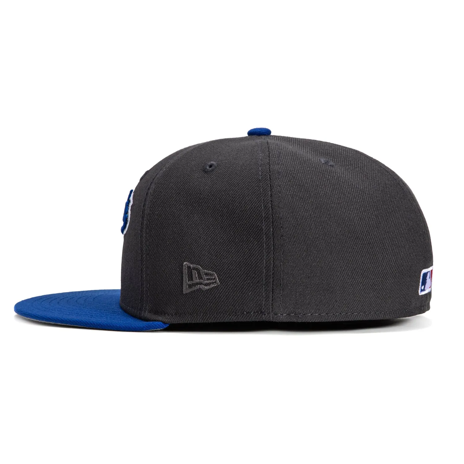 New Era 59Fifty Los Angeles Dodgers 2024 World Series Champions Patch Script Hat - Graphite. Royal