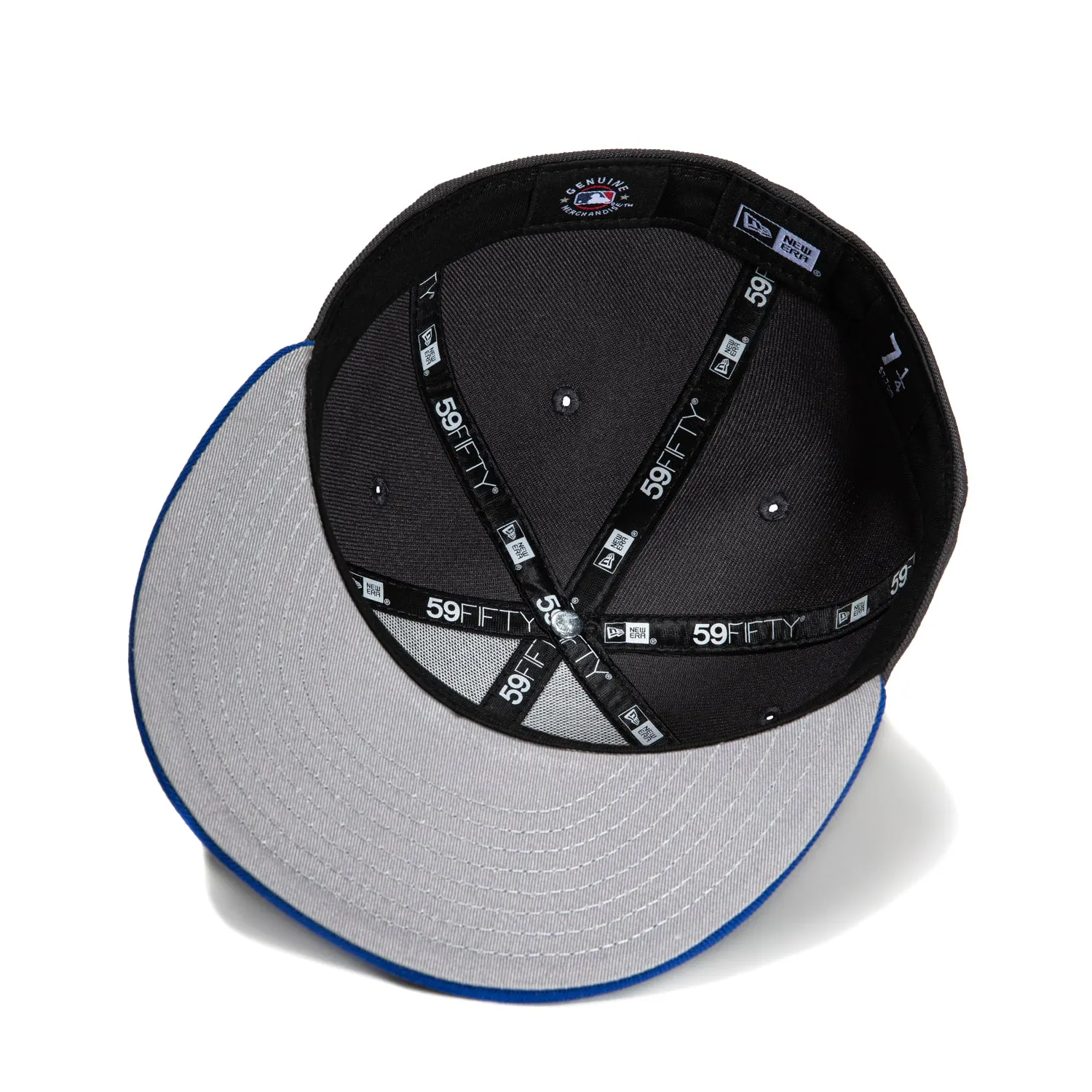 New Era 59Fifty Los Angeles Dodgers 2024 World Series Champions Patch Script Hat - Graphite. Royal