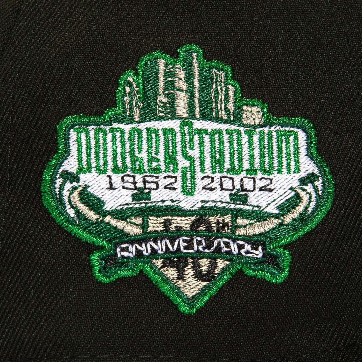 New Era 59Fifty Los Angeles Dodgers 40th Anniversary Stadium Patch Word Hat - Black, Green