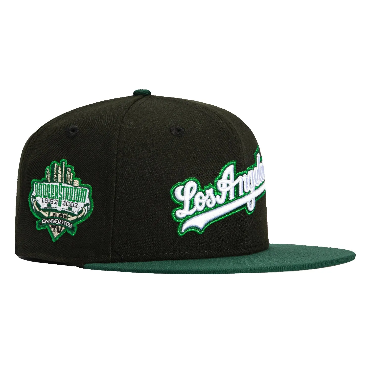 New Era 59Fifty Los Angeles Dodgers 40th Anniversary Stadium Patch Word Hat - Black, Green
