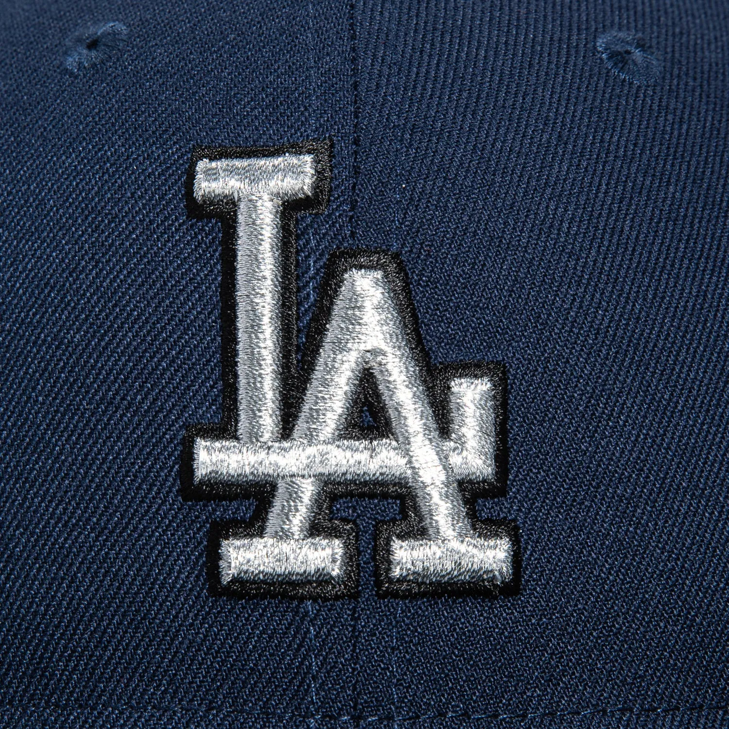 New Era 59Fifty Los Angeles Dodgers 50th Anniversary Stadium Patch Hat - Navy. Black. Metallic Silver