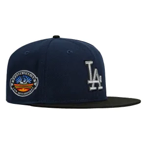 New Era 59Fifty Los Angeles Dodgers 50th Anniversary Stadium Patch Hat - Navy. Black. Metallic Silver