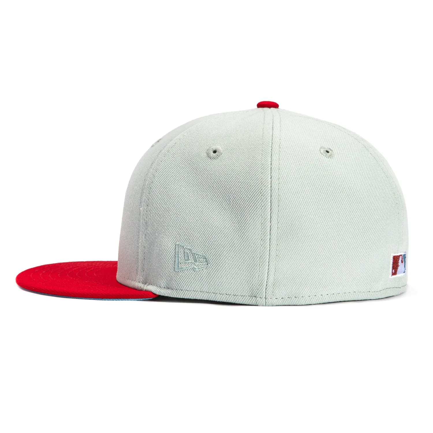 New Era 59Fifty Los Angeles Dodgers 60th Anniversary Patch Logo Hat - Grey, Red