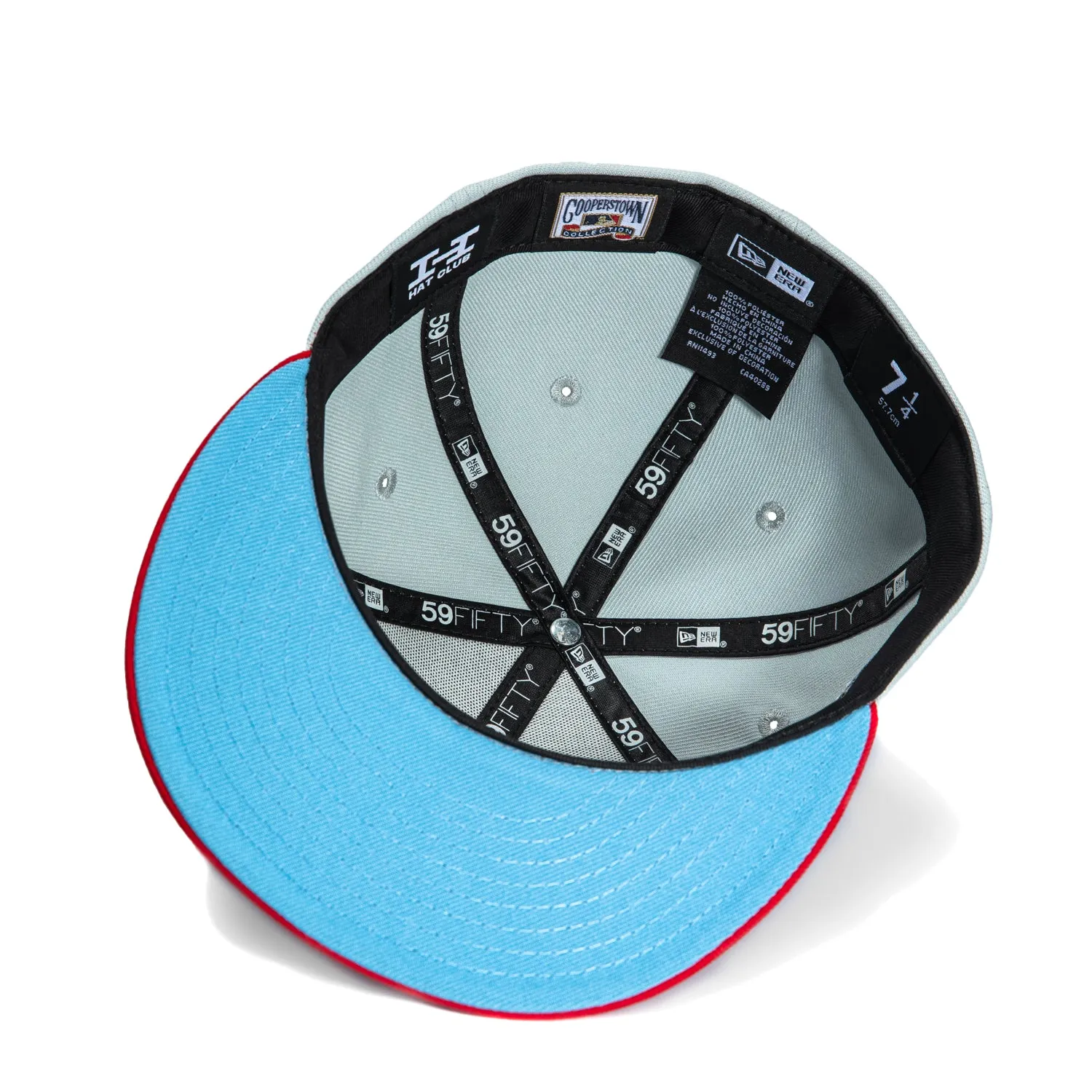 New Era 59Fifty Los Angeles Dodgers 60th Anniversary Patch Logo Hat - Grey, Red