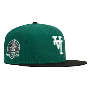 New Era 59Fifty Los Angeles Dodgers 60th Anniversary Patch Upside Down Hat - Green. Black. White