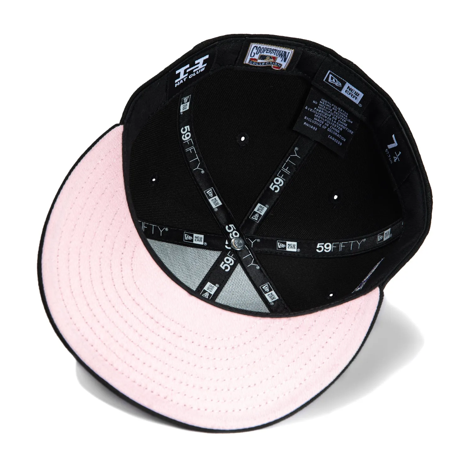 New Era 59Fifty Los Angeles Dodgers 60th Anniversary Script Patch Hat - Black. Purple. Metallic Gold