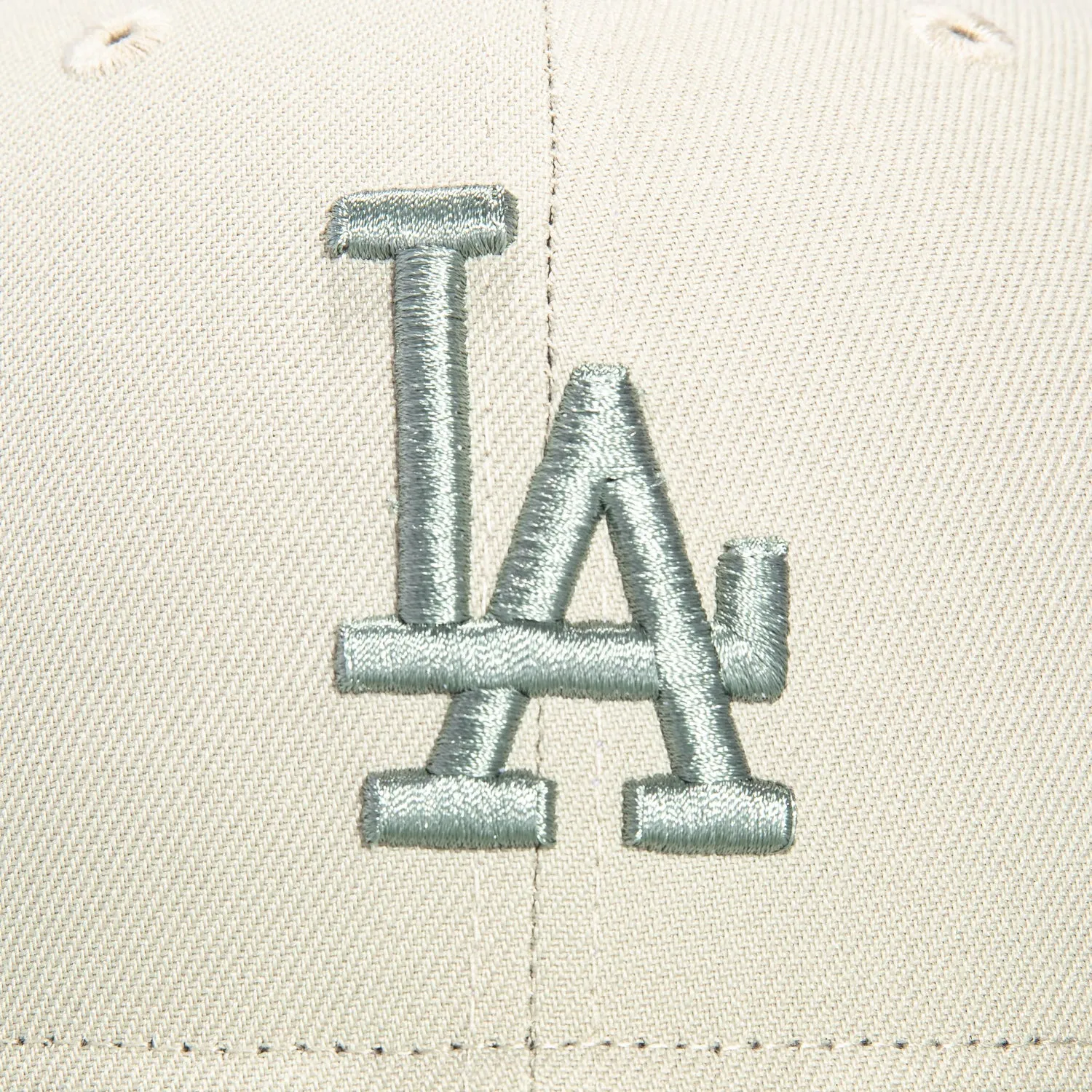 New Era 59Fifty Los Angeles Dodgers Hat - Stone, Everest Green