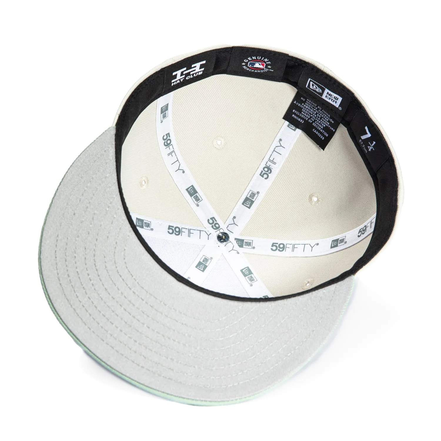 New Era 59Fifty Los Angeles Dodgers Hat - Stone, Everest Green