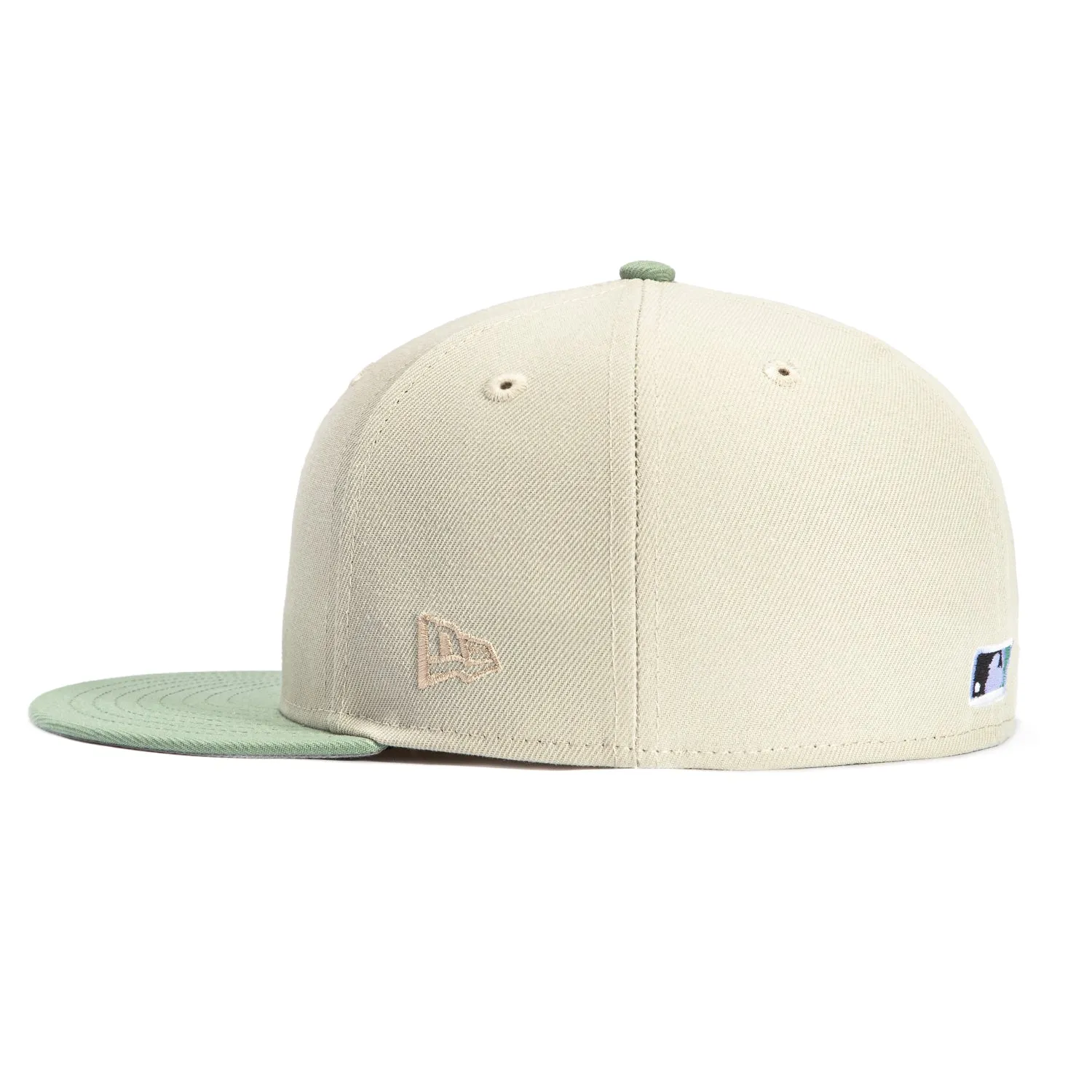 New Era 59Fifty Los Angeles Dodgers Hat - Stone, Everest Green