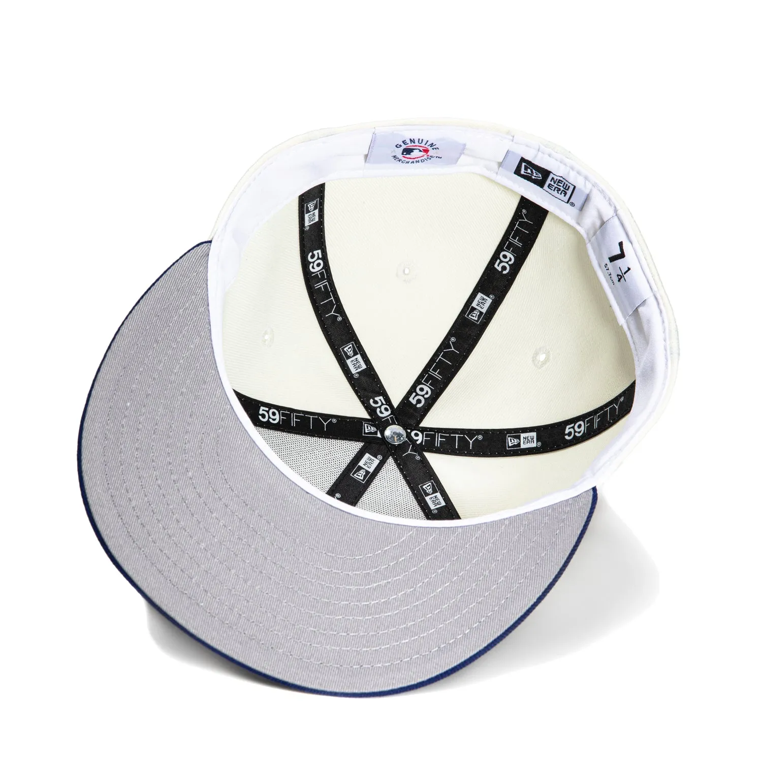 New Era 59Fifty Los Angeles Dodgers Upside Down Hat - White. Royal