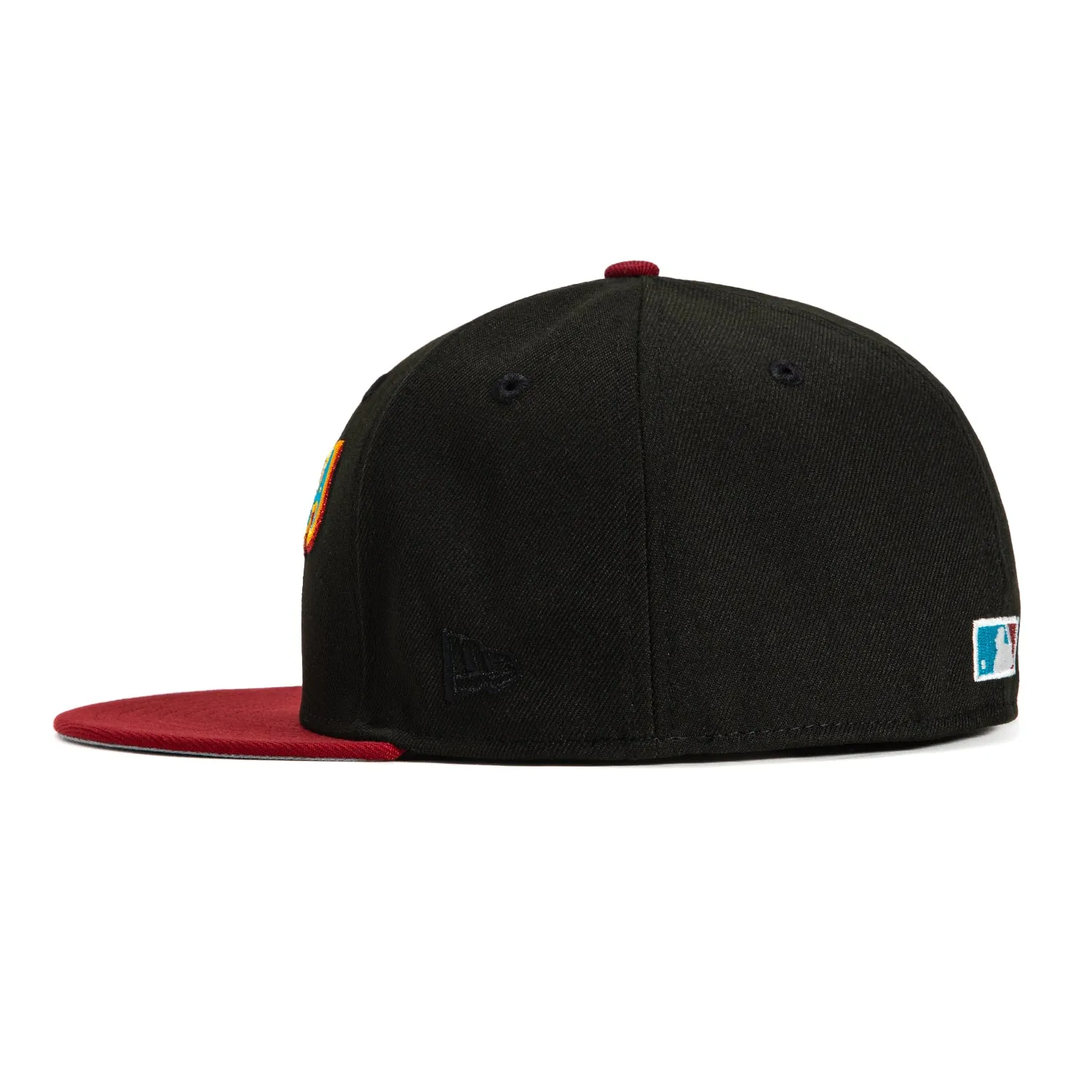 New Era 59Fifty Mar Mad Arizona Diamondbacks 25th Anniversary Patch 2001 Word Hat - Black. Sedona Red. Neon Blue