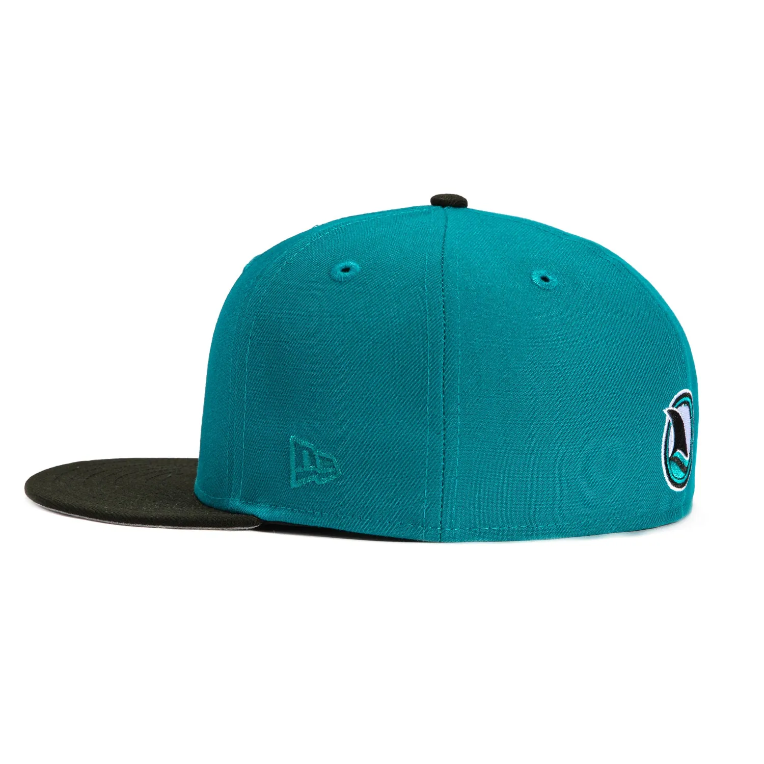 New Era 59Fifty Mascot San Jose Sharks SJ Sharkie Hat - Teal, Black