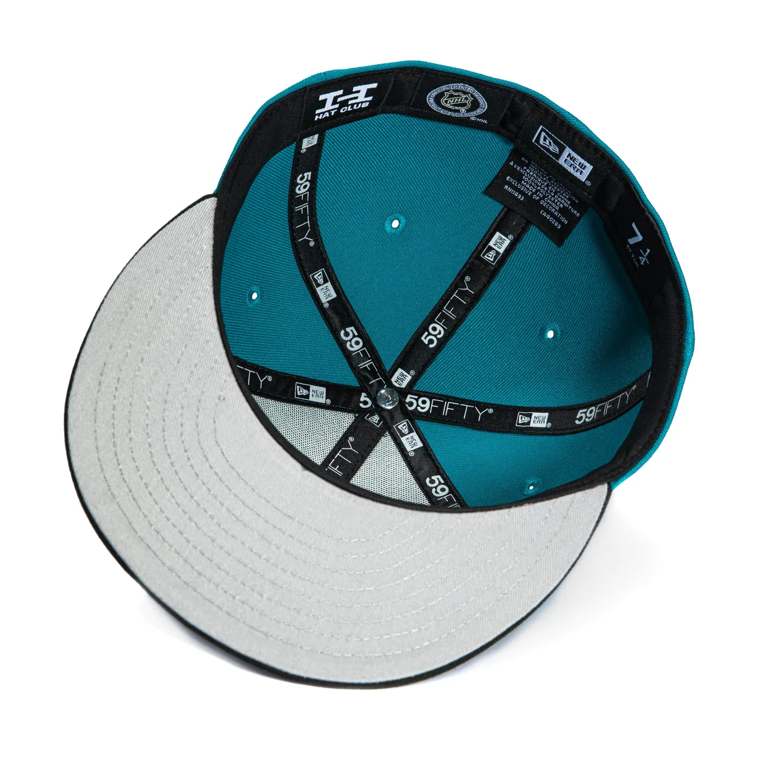 New Era 59Fifty Mascot San Jose Sharks SJ Sharkie Hat - Teal, Black