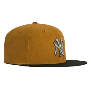 New Era 59Fifty Maxed Out New York Yankees Safari Hat - Gold. Black