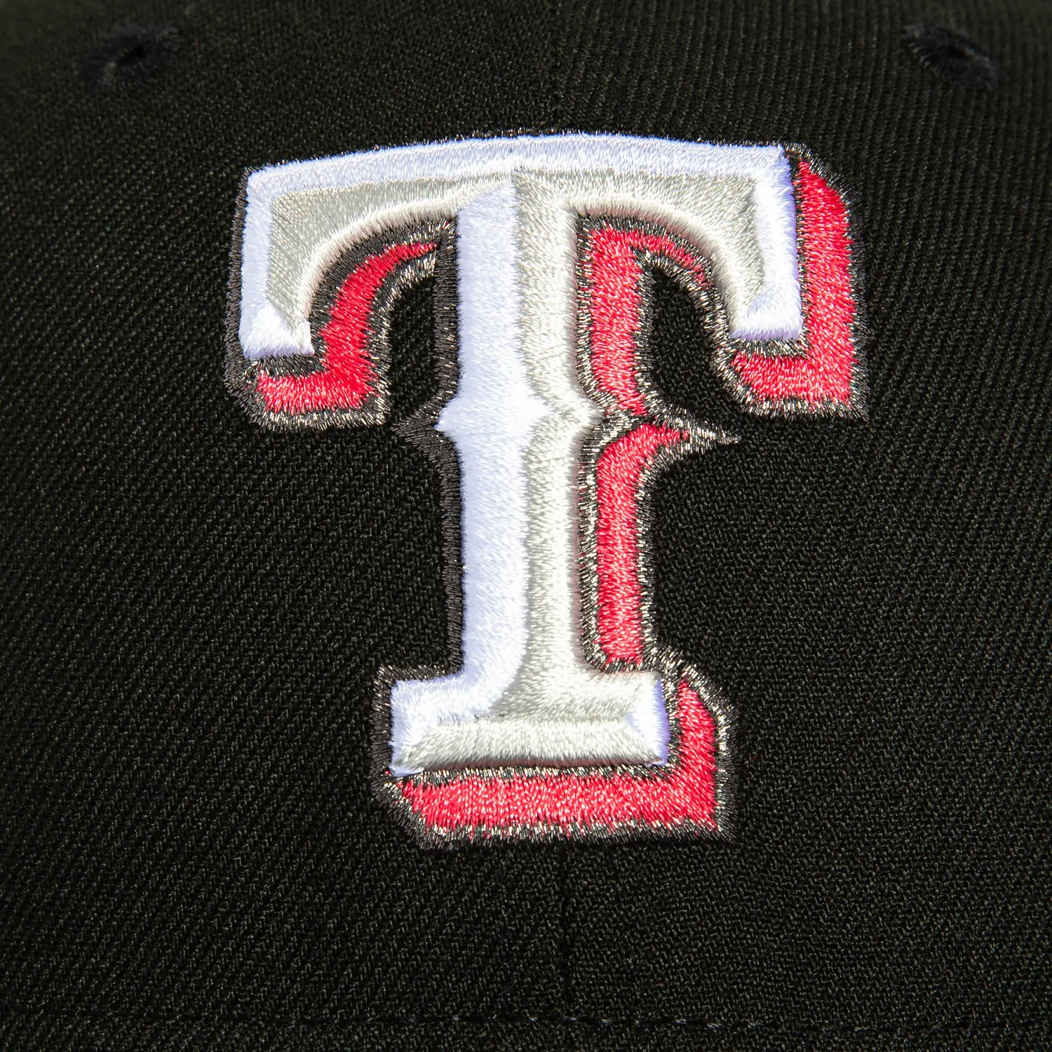 New Era 59Fifty Maxed Out Texas Rangers Hat - Black. Graphite. Infrared