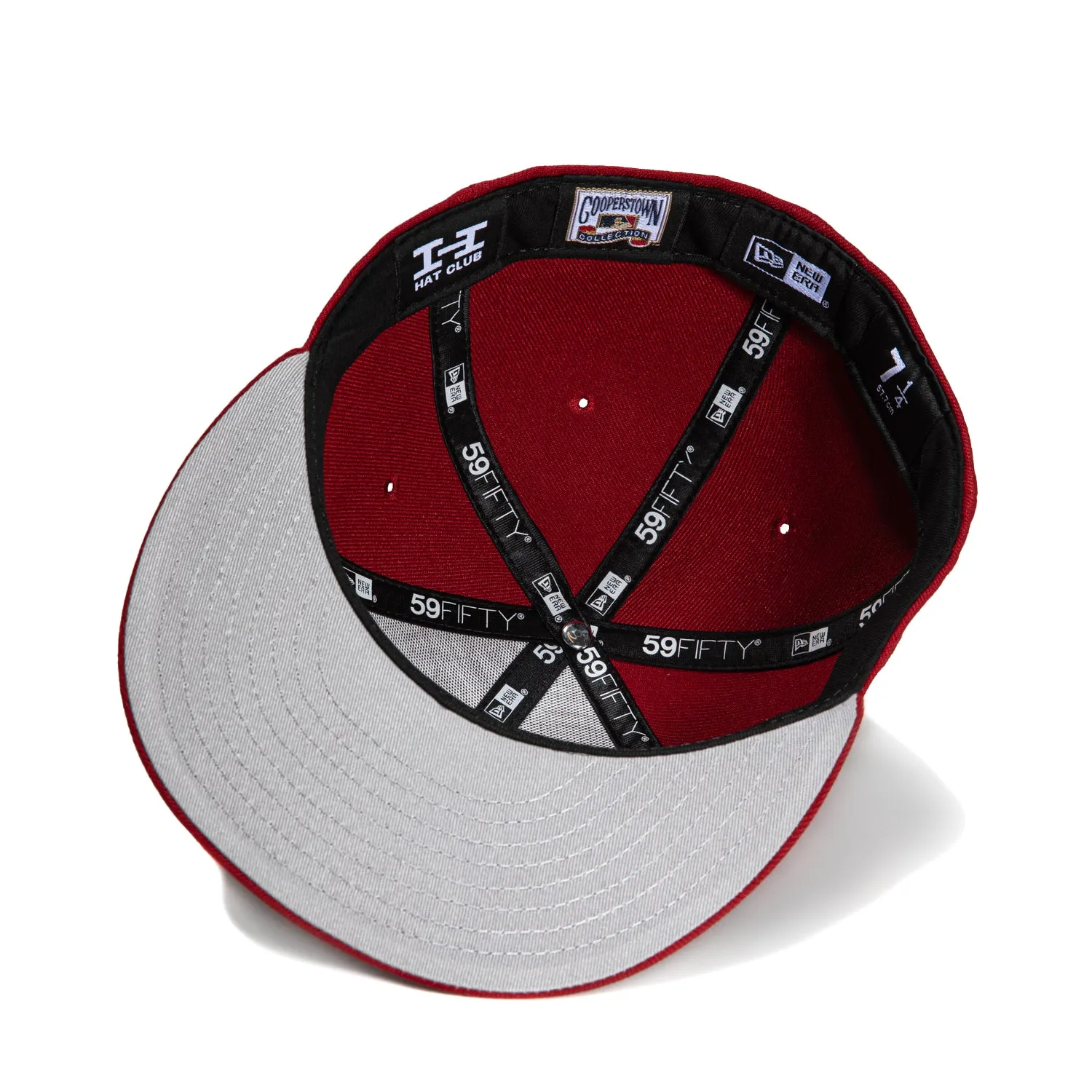 New Era 59Fifty Miami Marlins 2003 World Series Patch Word Hat - Brick, Light Blue