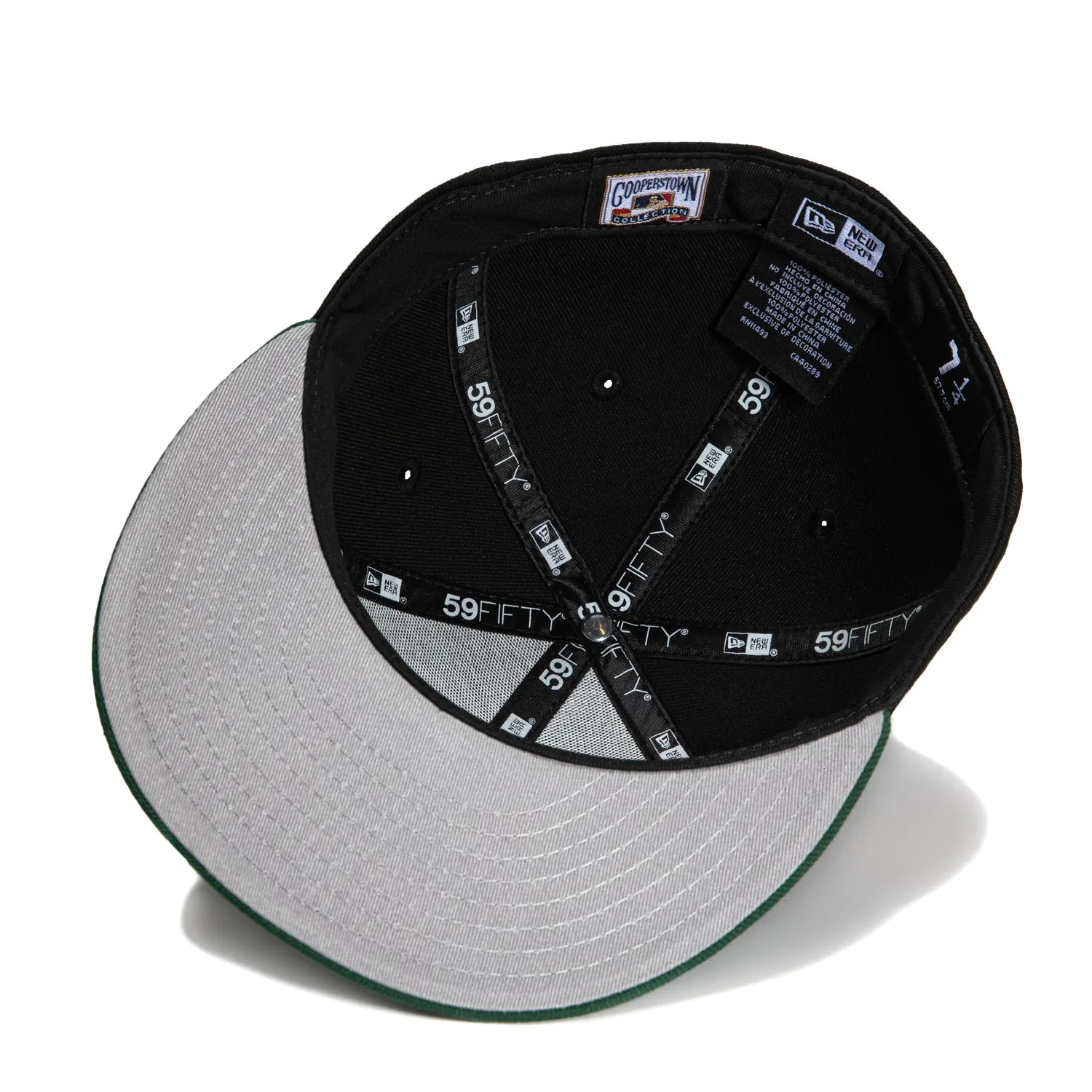 New Era 59Fifty Milwaukee Brewers Silver Anniversary Patch Word Hat - Black. Green. Red