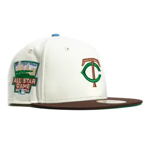 New Era 59Fifty Minnesota Twins 2014 All Star Game Patch Hat - White, Brown, Metallic Copper, Kelly