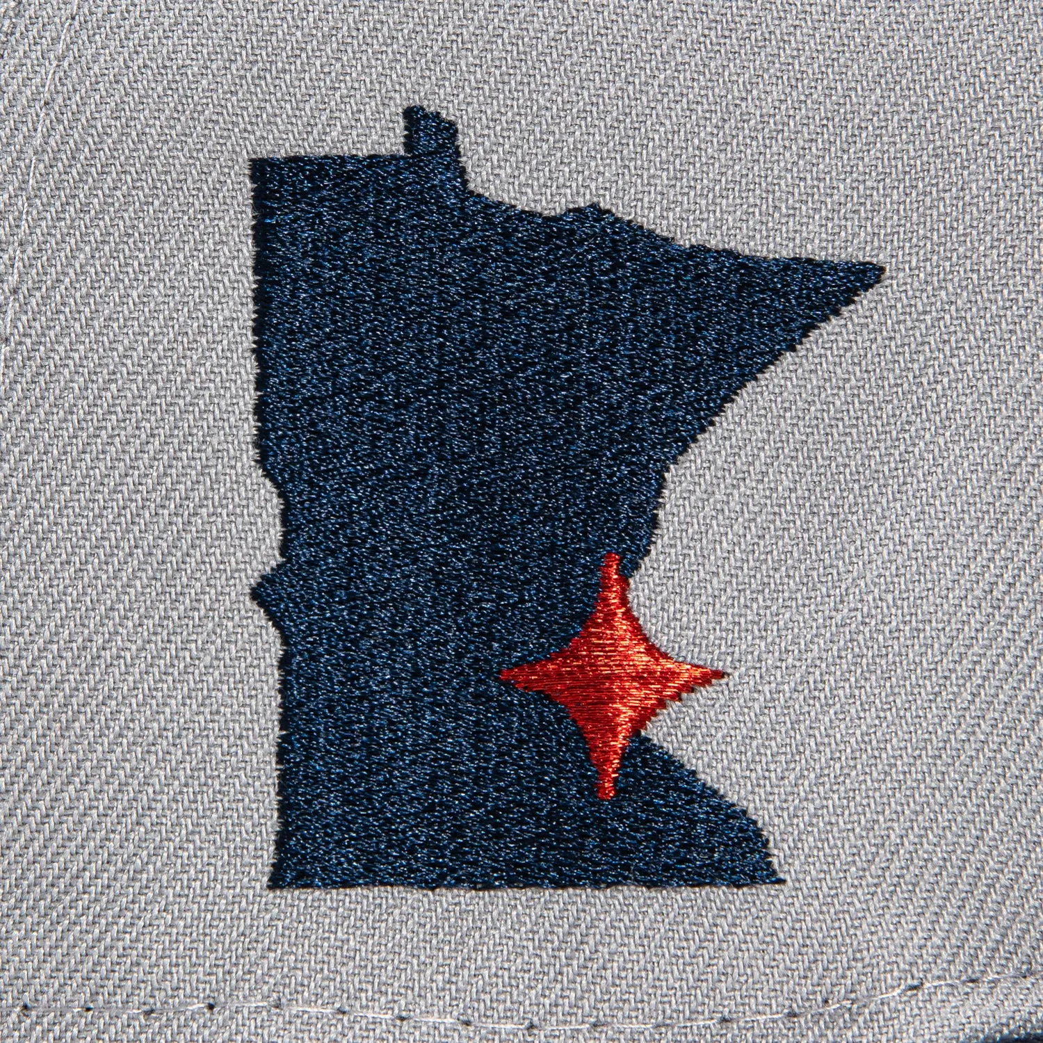New Era 59Fifty Minnesota Twins Logo Patch Alternate Road Hat - Grey. Navy