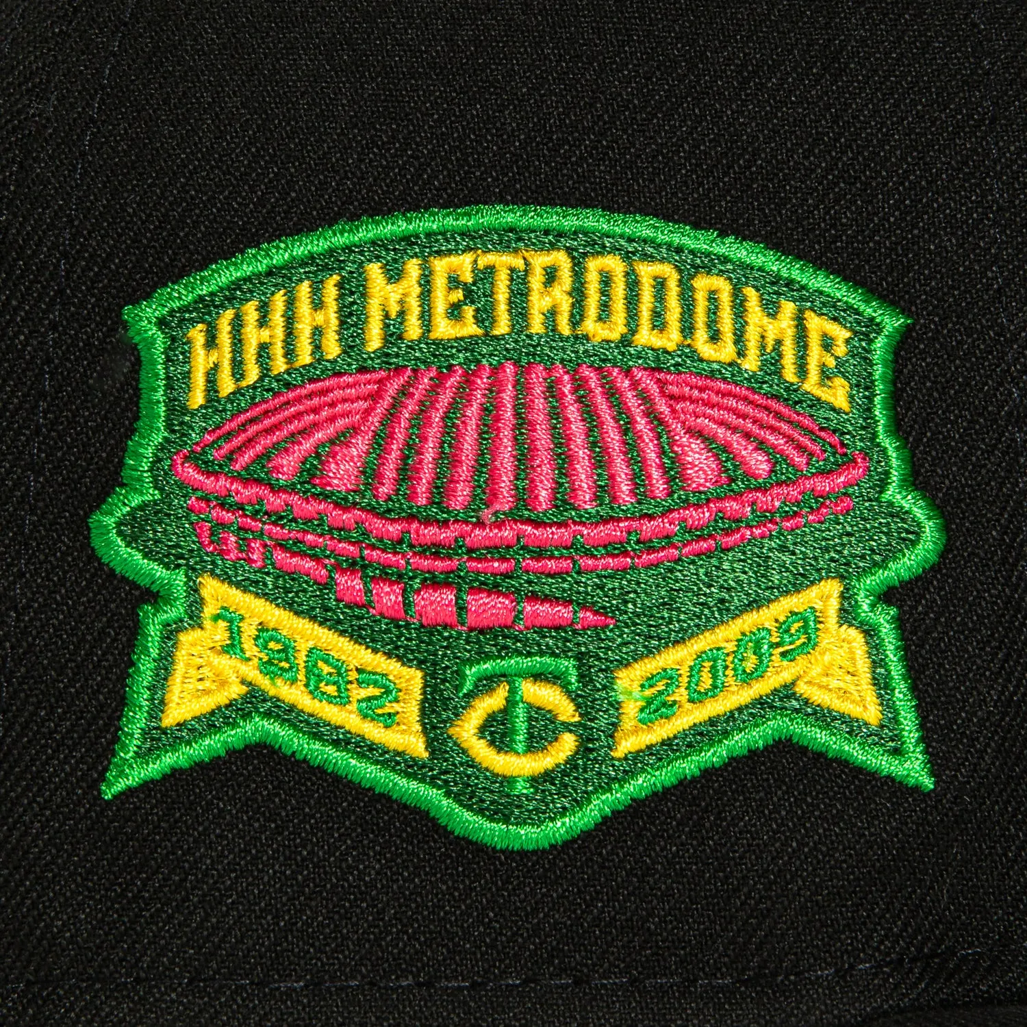 New Era 59Fifty Minnesota Twins Metrodome Patch M Hat - Black. Green. Yellow