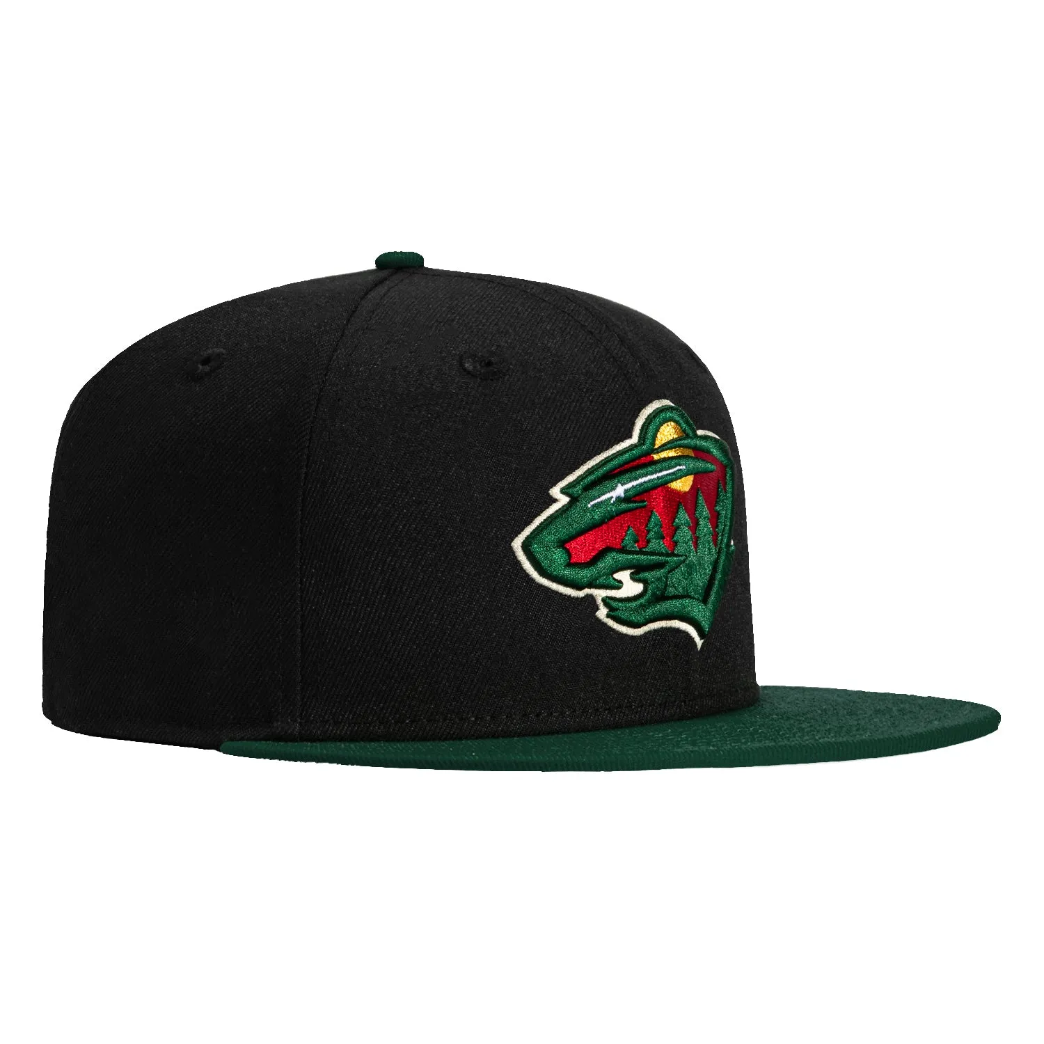 New Era 59Fifty Minnesota Wild Hat - Black. Green