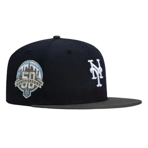 New Era 59Fifty New York Mets 50th Anniversary Patch Hat - Navy. Graphite