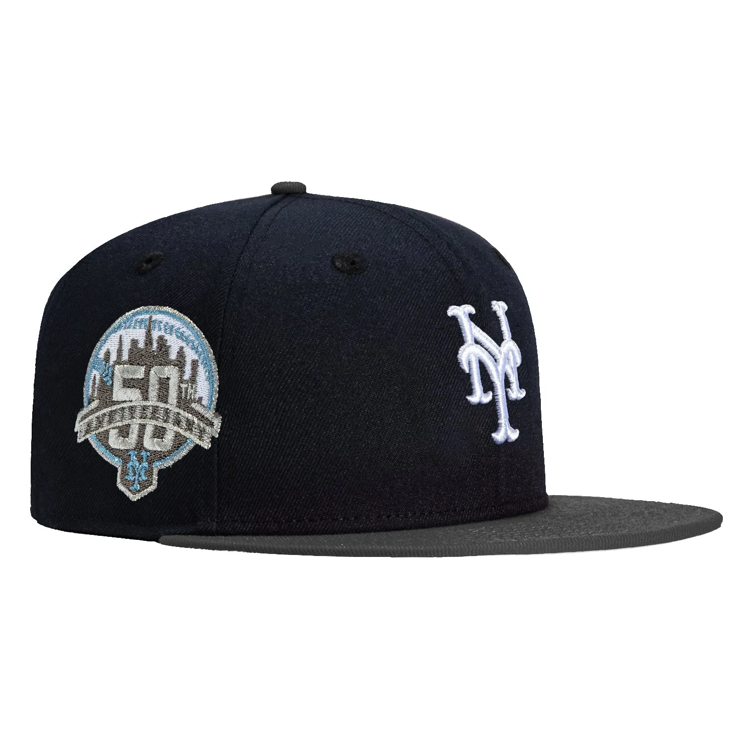 New Era 59Fifty New York Mets 50th Anniversary Patch Hat - Navy. Graphite