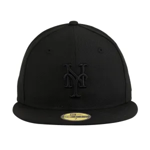 New Era 59Fifty New York Mets Hat - Black. Black