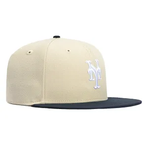 New Era 59Fifty New York Mets Hat - Stone, Navy