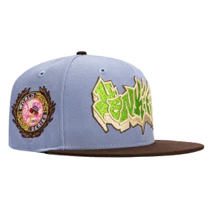 New Era 59Fifty New York Yankees 1949 World Series Patch Graffiti Hat - Lavender. Brown