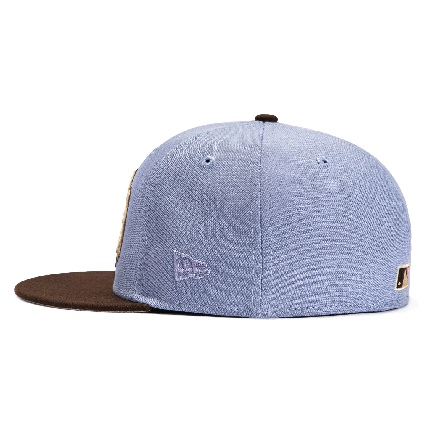 New Era 59Fifty New York Yankees 1949 World Series Patch Graffiti Hat - Lavender. Brown