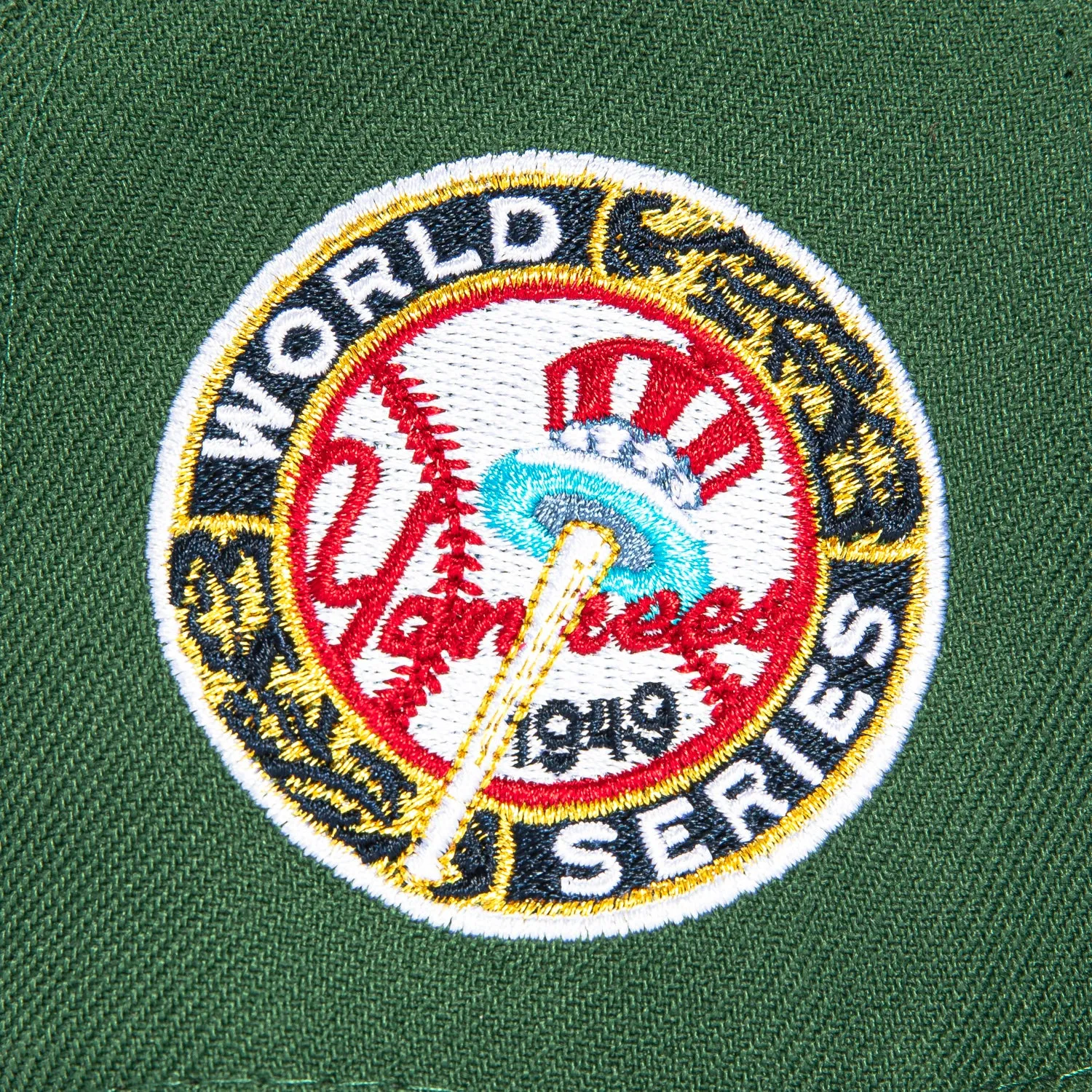 New Era 59Fifty New York Yankees 1949 World Series Patch Hat - Green. Metallic Gold