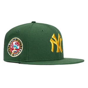 New Era 59Fifty New York Yankees 1949 World Series Patch Hat - Green. Metallic Gold