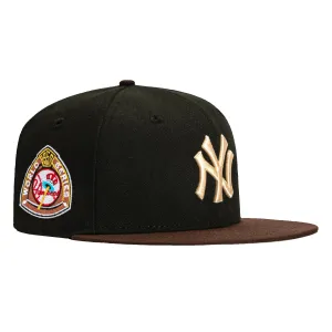New Era 59Fifty New York Yankees 1950 World Series Patch Hat - Black. Brown