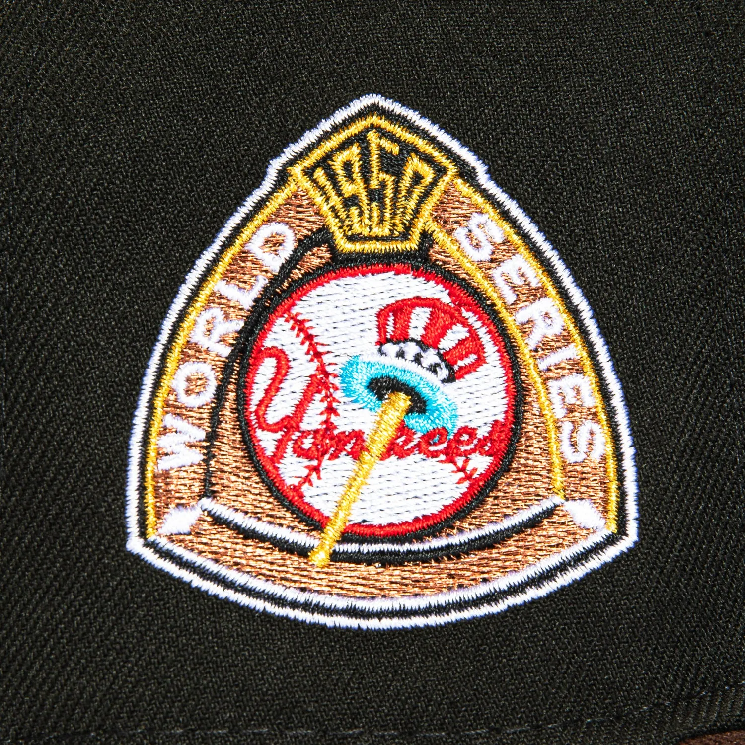 New Era 59Fifty New York Yankees 1950 World Series Patch Hat - Black. Brown