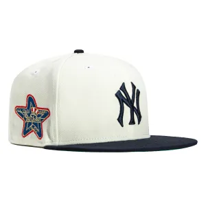 New Era 59Fifty New York Yankees 1960 All Star Game Patch Hat - White. Navy
