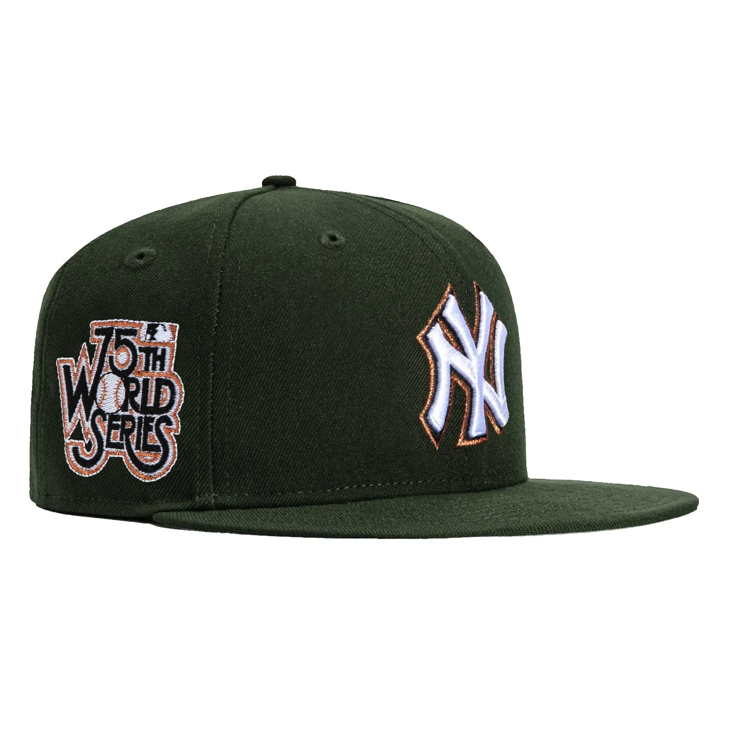 New Era 59Fifty New York Yankees 1978 World Series Patch Hat - Green. White. Metallic Copper