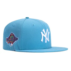 New Era 59Fifty New York Yankees 1996 World Series Patch Hat - Light Blue, White
