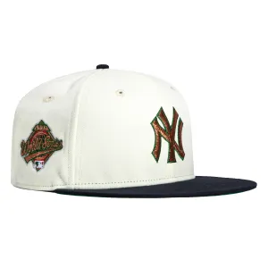 New Era 59Fifty New York Yankees 1996 World Series Patch Hat - White. Navy. Metallic Copper. Green