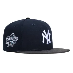 New Era 59Fifty New York Yankees 1998 World Series Patch Hat - Navy. Graphite