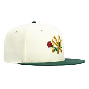 New Era 59Fifty New York Yankees Rose Hat - White. Green