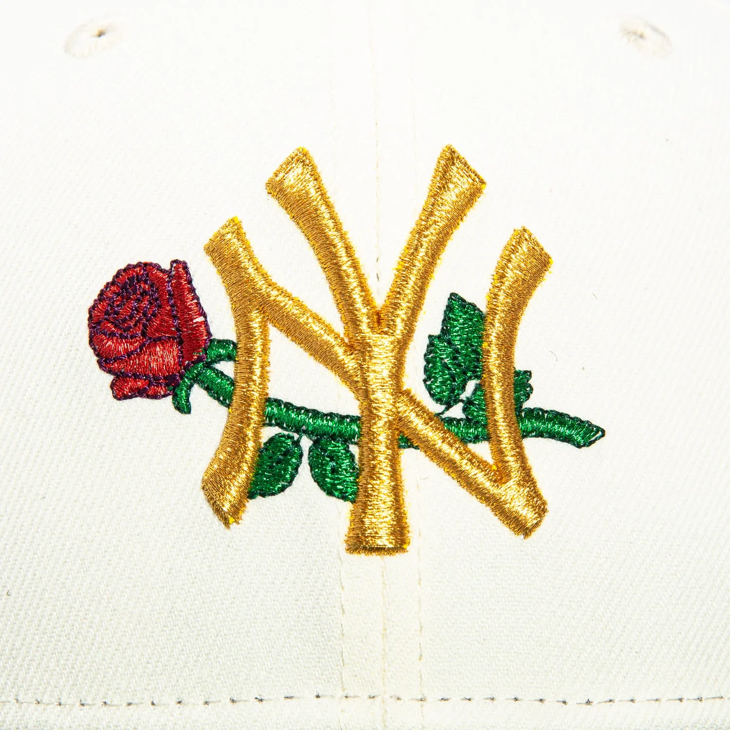 New Era 59Fifty New York Yankees Rose Hat - White. Green
