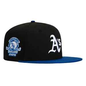 New Era 59Fifty Oakland Athletics 100th Anniversary Stadium Patch Hat - Black. Royal