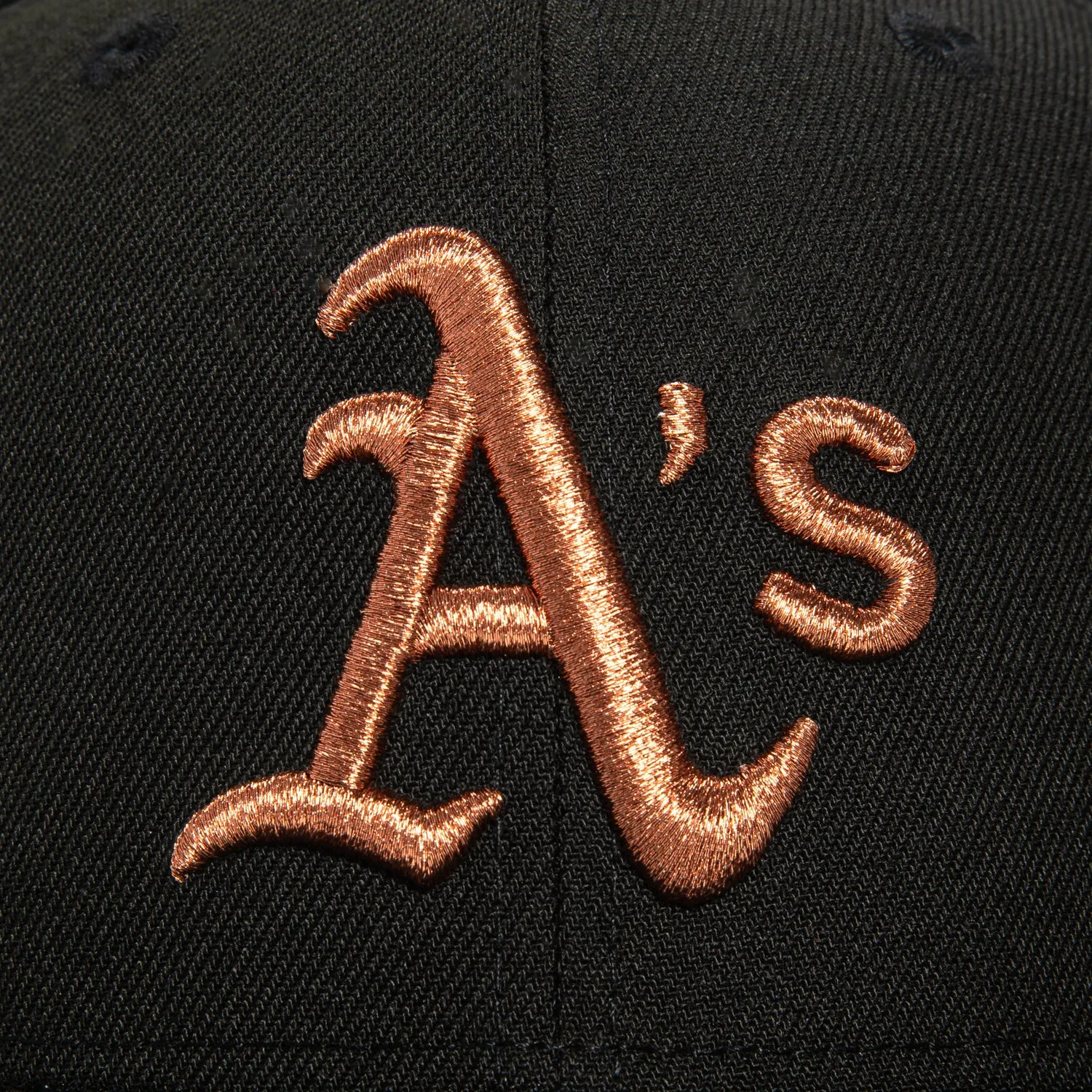 New Era 59Fifty Oakland Athletics Battle of the Bay Patch Hat - Black. Metallic Copper
