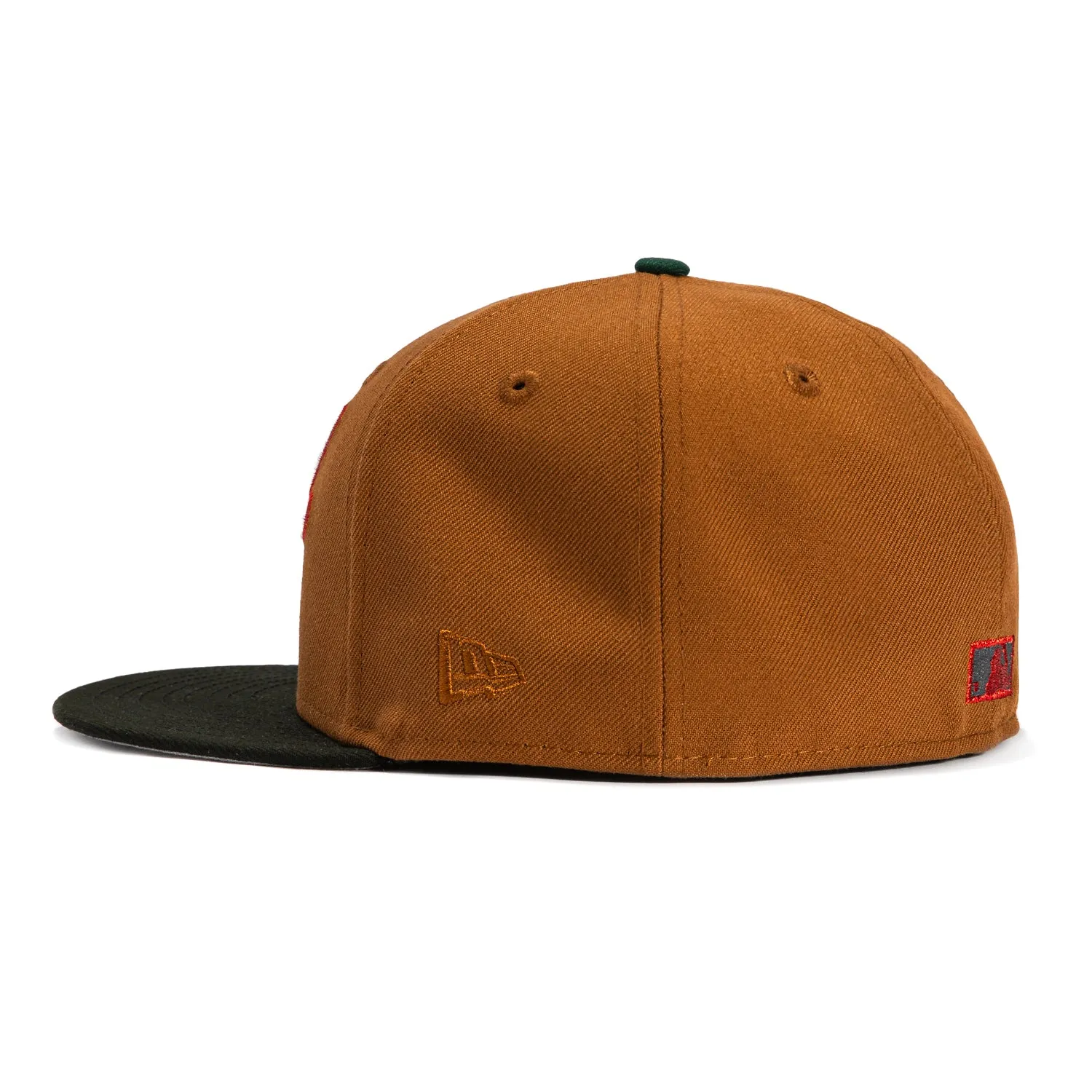 New Era 59Fifty Oakland Athletics Battle of the Bay Patch Script Hat - Khaki. Black