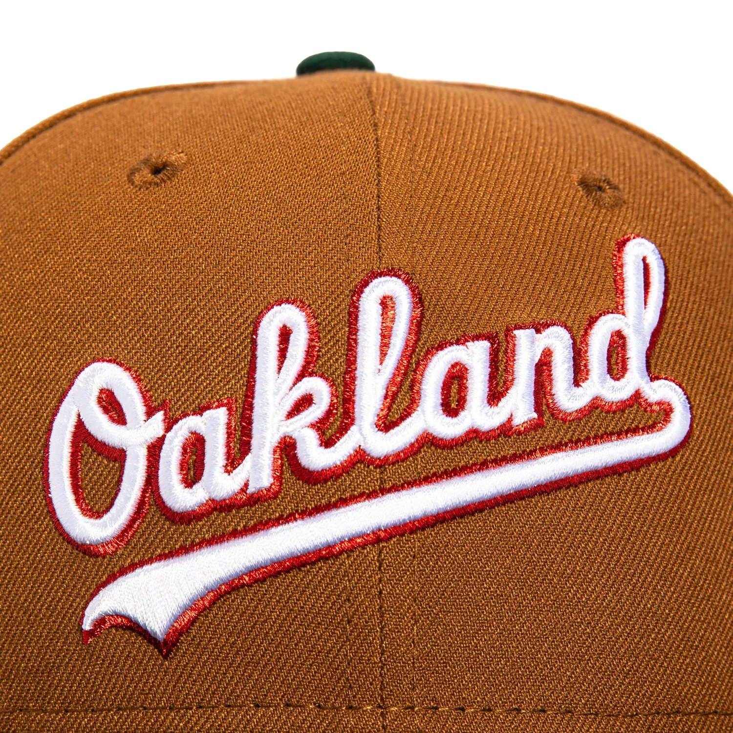 New Era 59Fifty Oakland Athletics Battle of the Bay Patch Script Hat - Khaki. Black