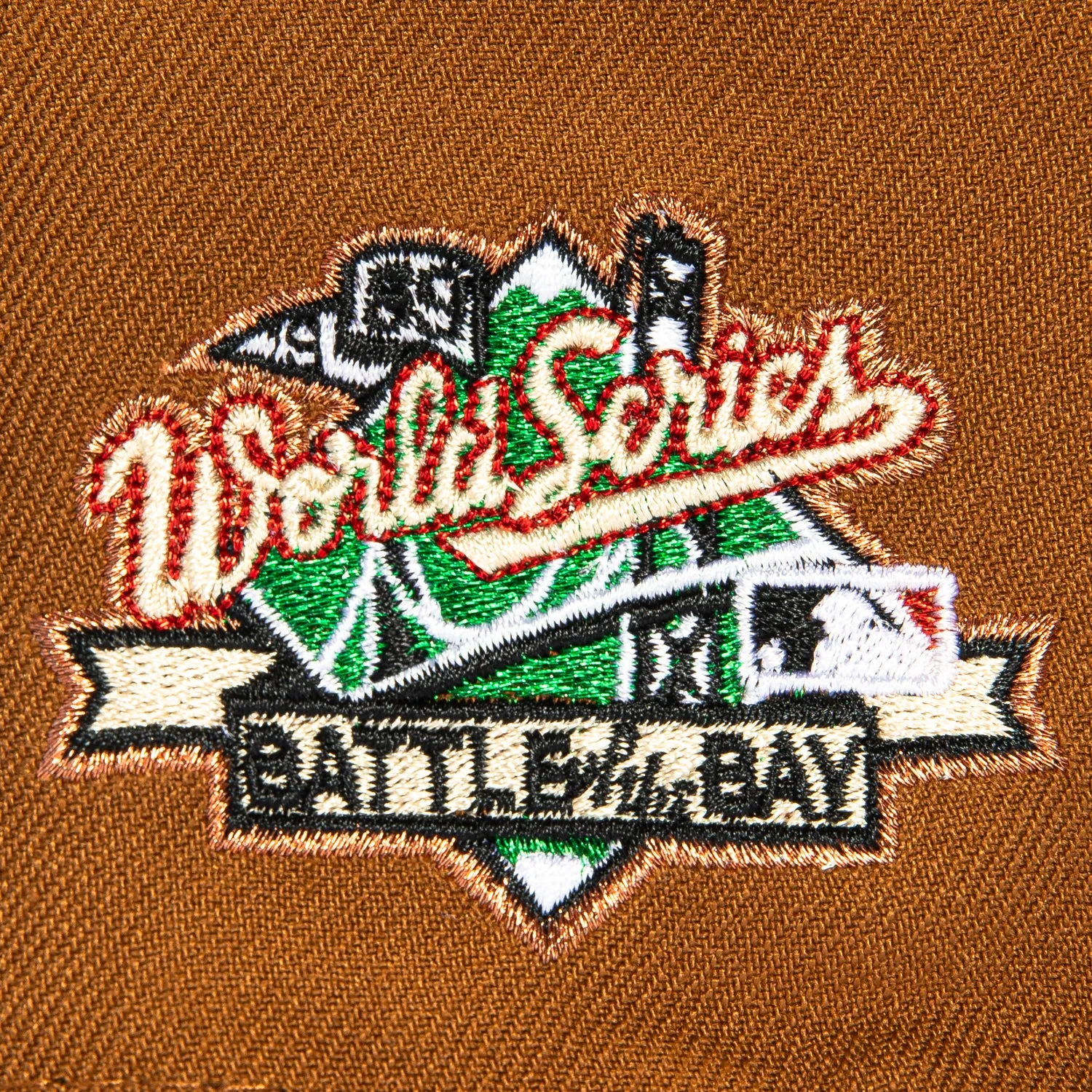 New Era 59Fifty Oakland Athletics Battle of the Bay Patch Script Hat - Khaki. Black
