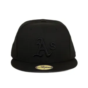 New Era 59Fifty Oakland Athletics Hat - Black. Black