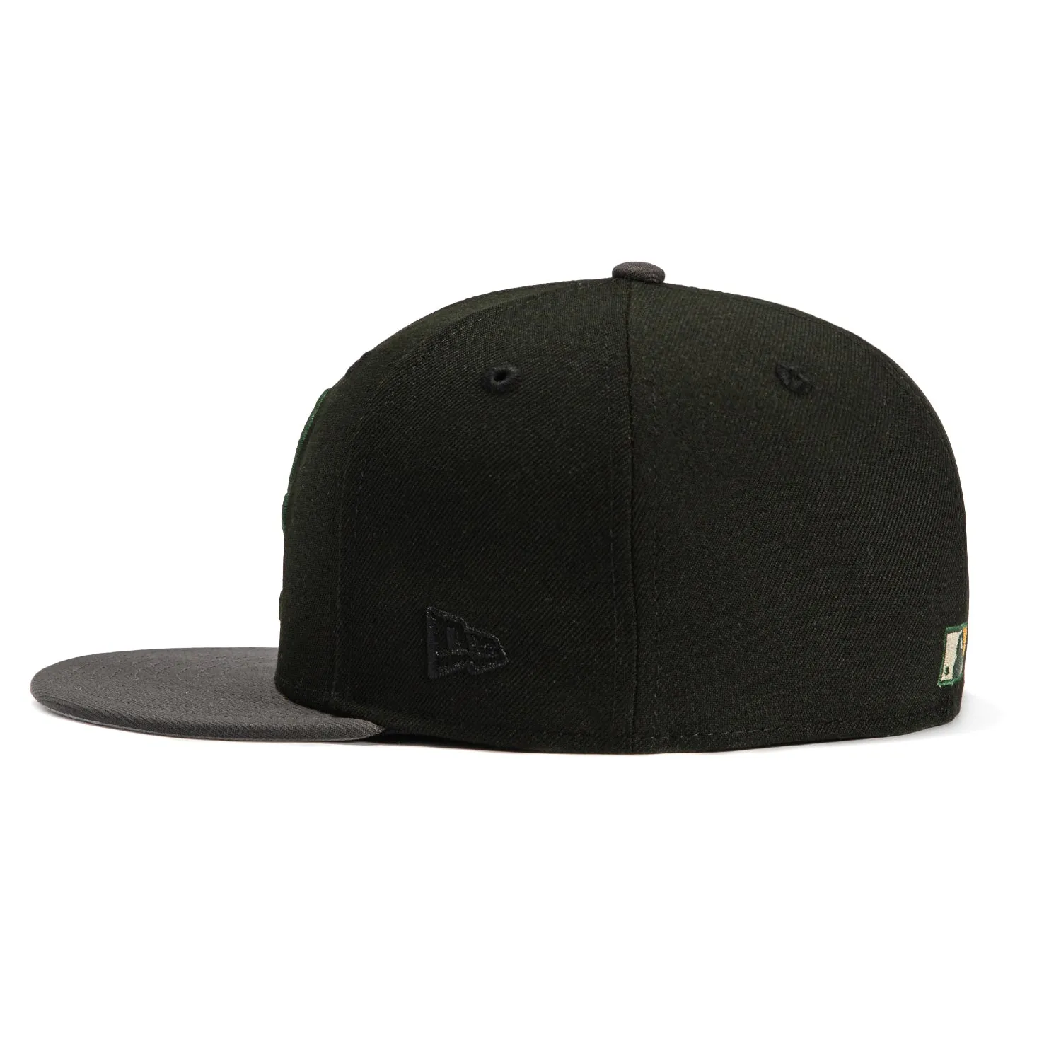 New Era 59Fifty Oakland Athletics Oakland Flag Patch BP Hat - Black, Graphite