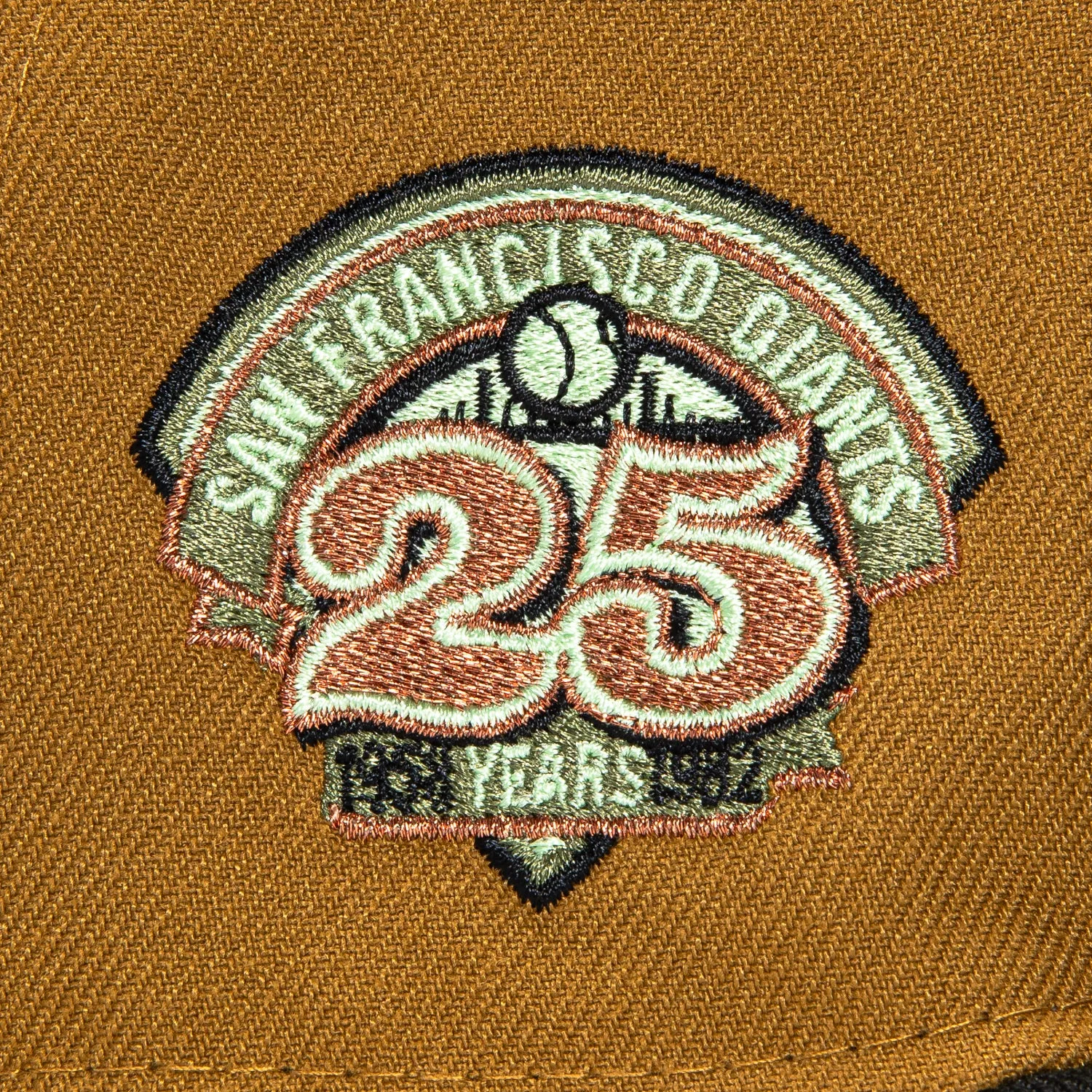 New Era 59Fifty Old Gold San Francisco Giants 25th Anniversary Patch Hat - Gold, Black